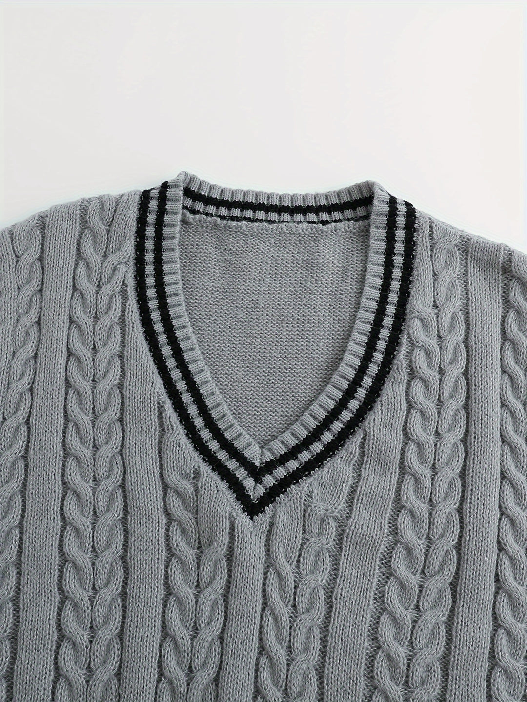 Gideon | Cable-Knit V-Neck Sweater Vest