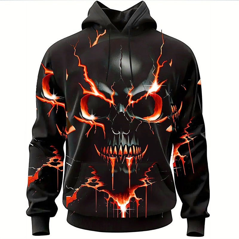 Cyrus | Halloween Skull Graphic Hoodie
