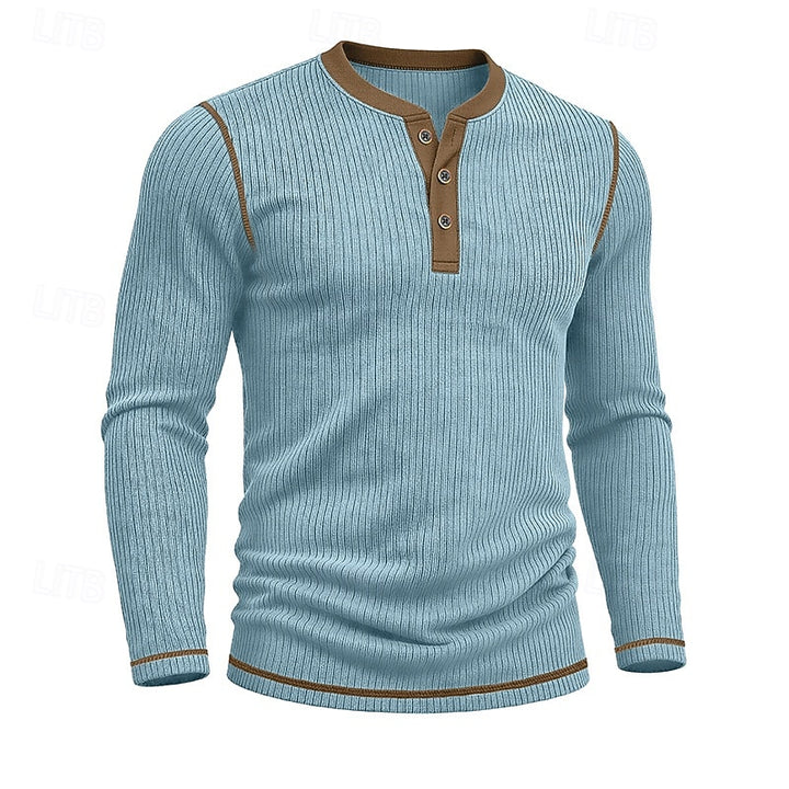 Jared | Ribbed Henley Shirt
