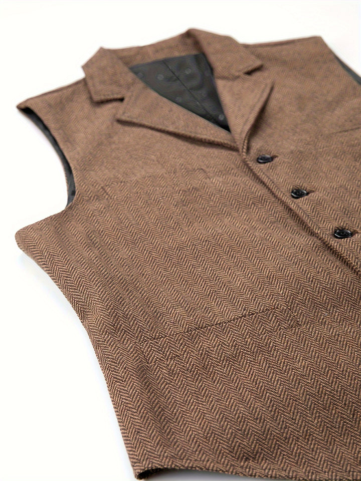 Byron | Refined Herringbone Waistcoat