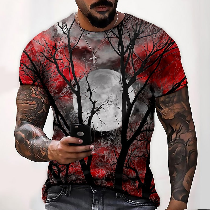 Jonah | Halloween Moon Graphic Crew Neck T-Shirt