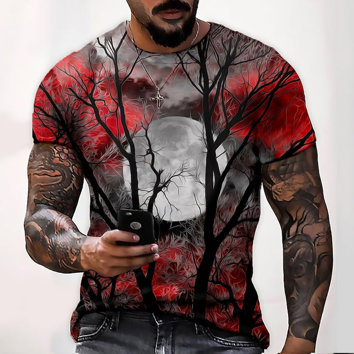 Jonah | Halloween Moon Graphic Crew Neck T-Shirt