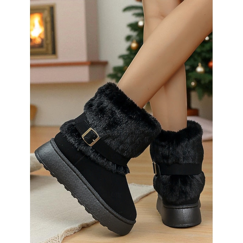 Cecily | Cozy Fur-Trimmed Snow Boots