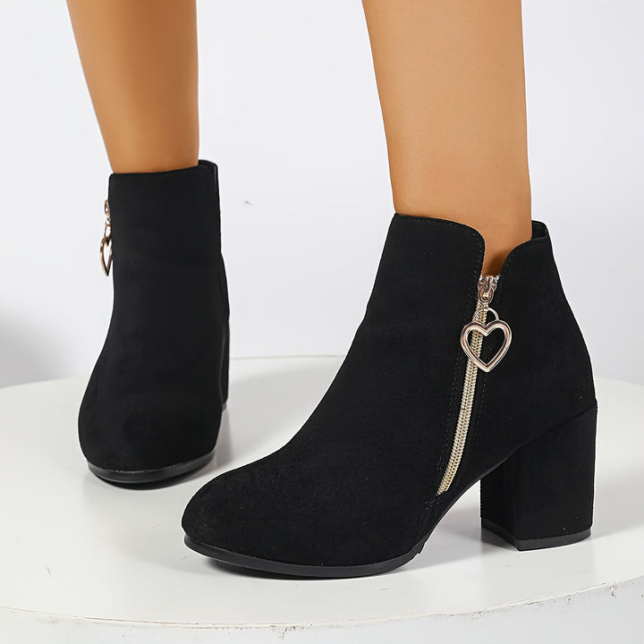 Penelope | Elegant Block-Heel Ankle Boots