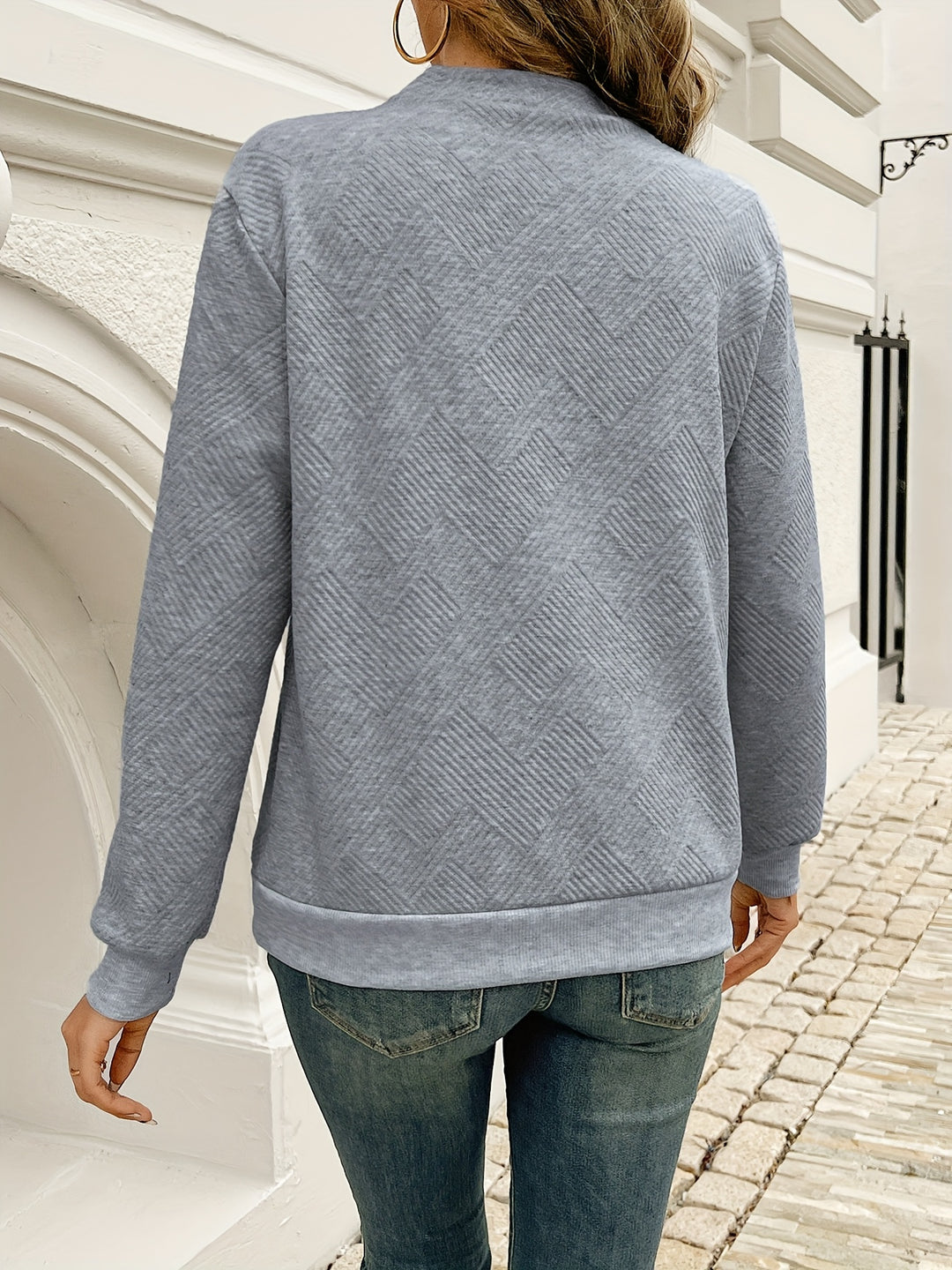 Nadine | Asymmetrical Button-Neck Sweater