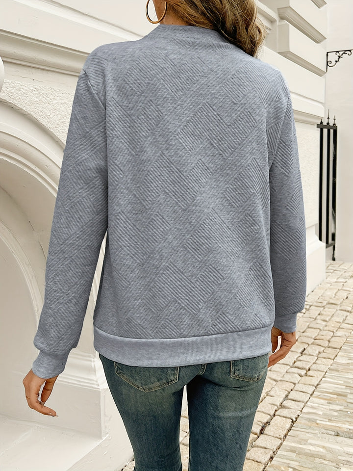 Nadine | Asymmetrical Button-Neck Sweater