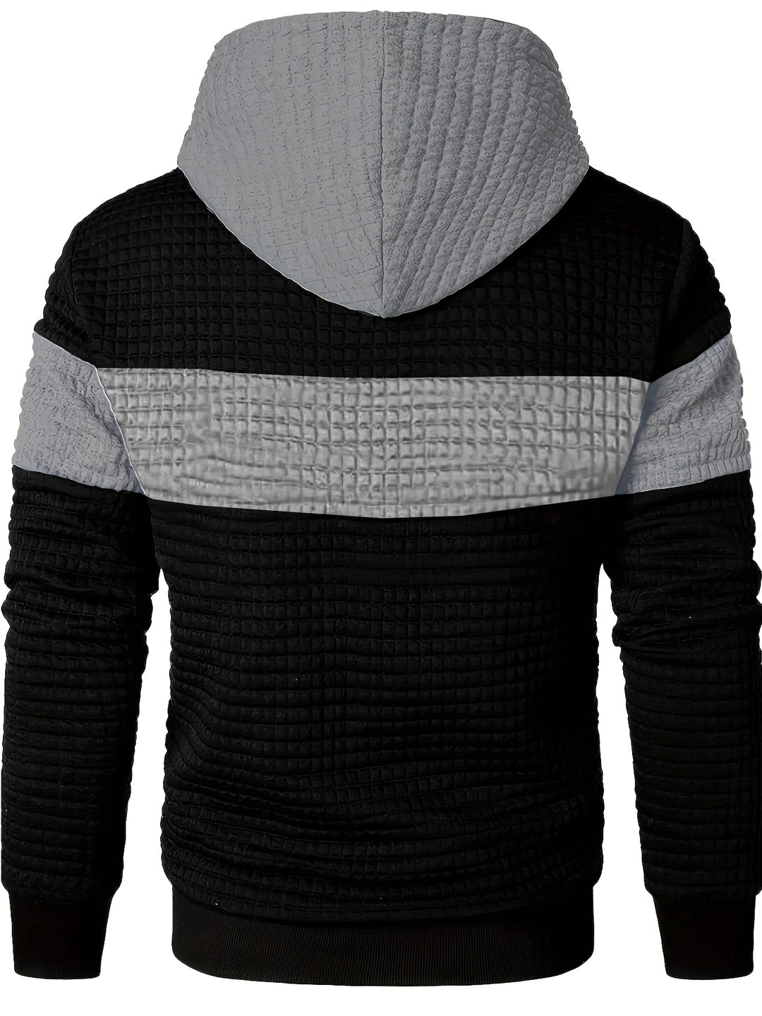Hayes | Textured Colour-Block Hoodie