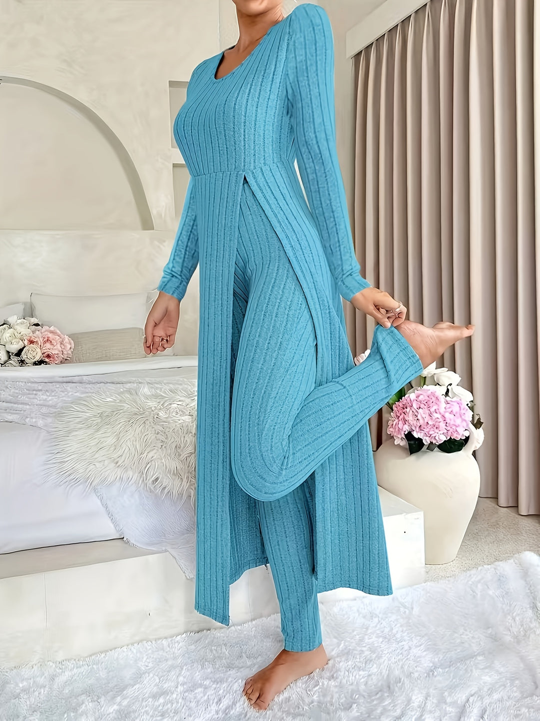 Marina | Ribbed Lounge Two-Piece Set
