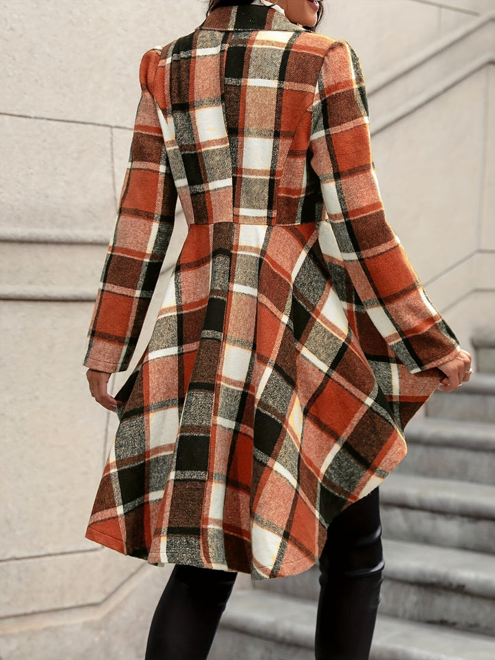 Adele | Draped Plaid Jacket