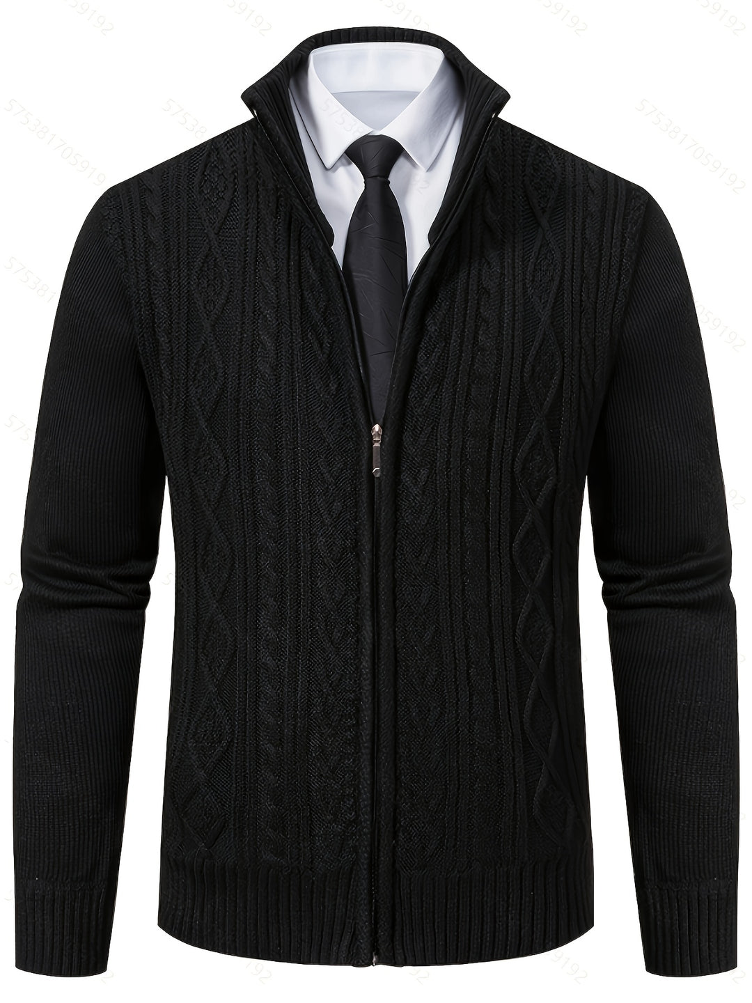 Walter | Textured Full-Zip Cardigan