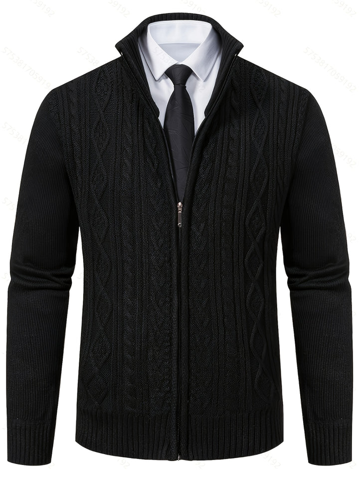 Walter | Textured Full-Zip Cardigan
