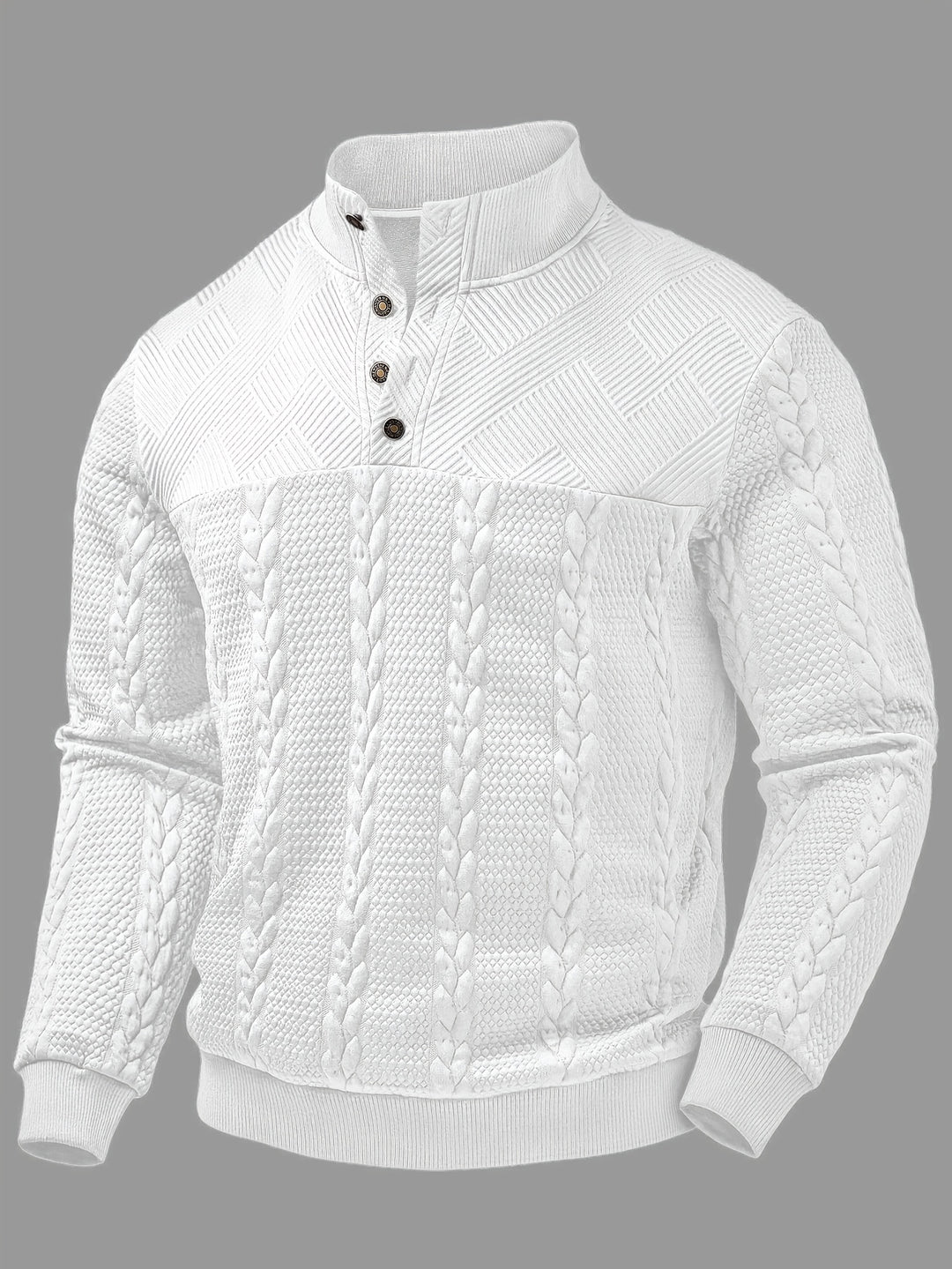 Sterling | Textured Stand-Collar Pullover