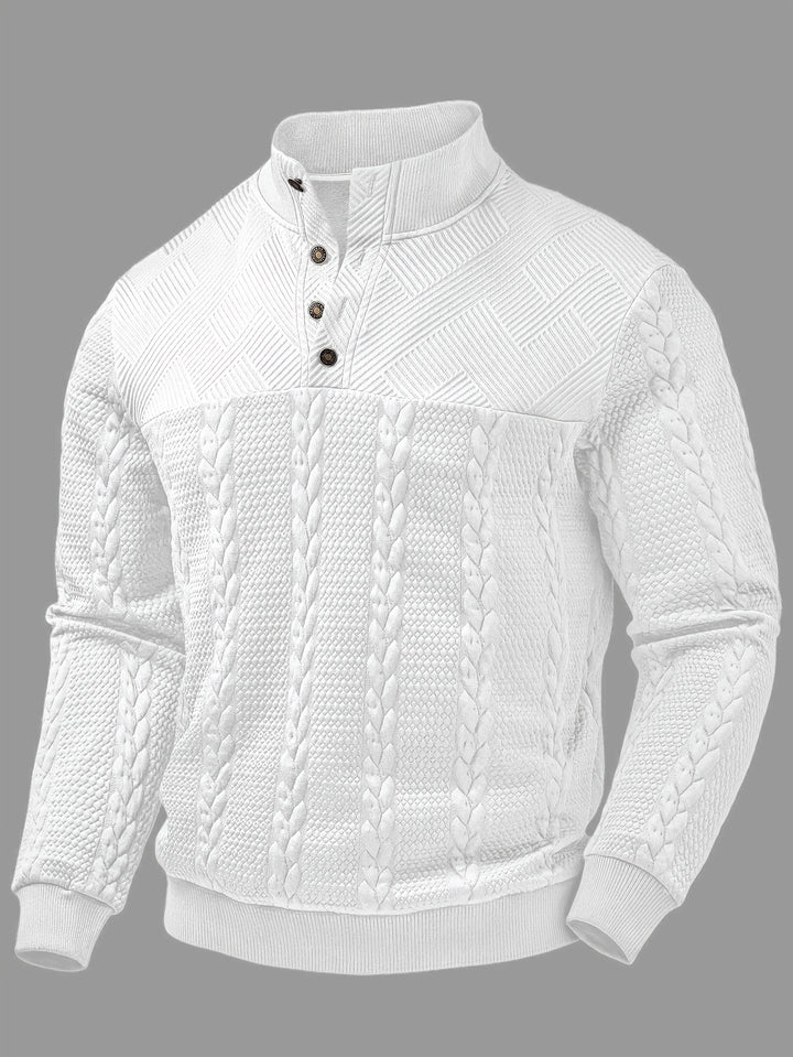 Sterling | Textured Stand-Collar Pullover