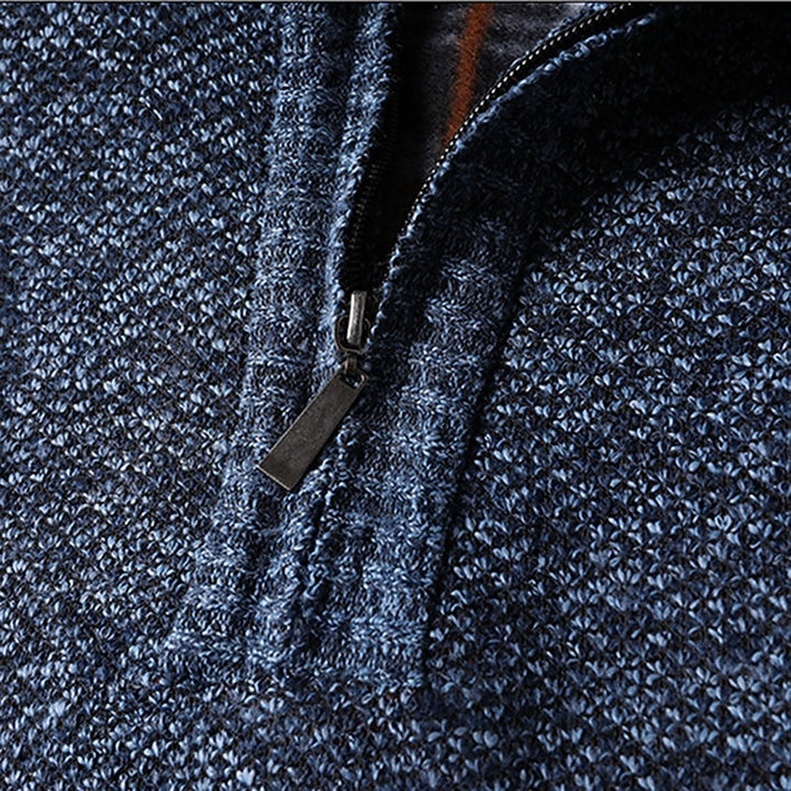 Nigel | Quarter-Zip Stand Collar Sweater