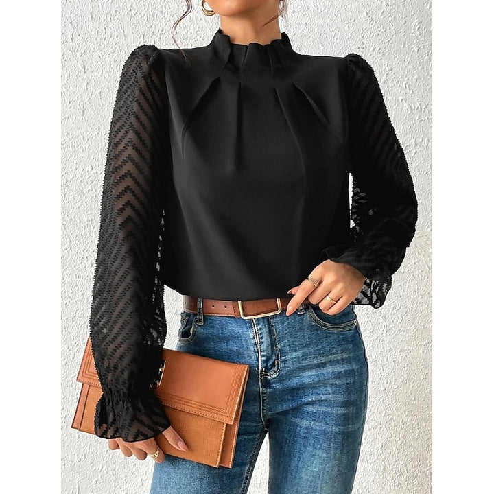 Elspeth | Elegant High-Neck Blouse