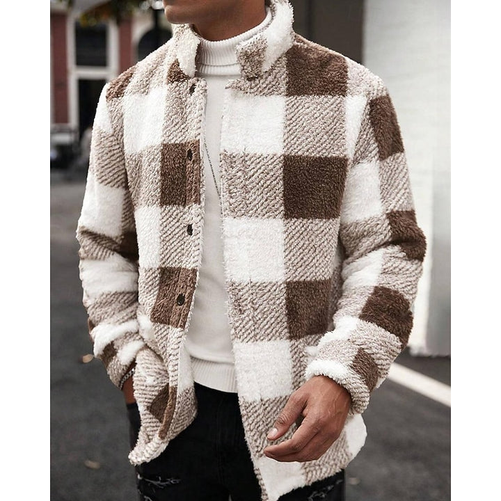 Merritt | Checked Standing-Collar Jacket