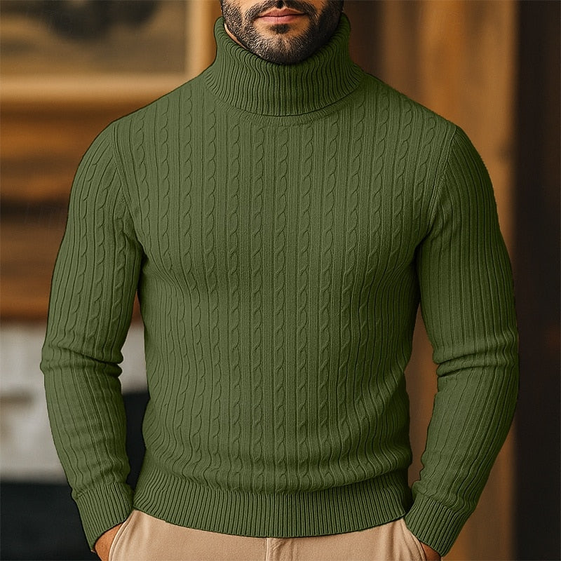 Rupert | Cable Knit Turtleneck Sweater