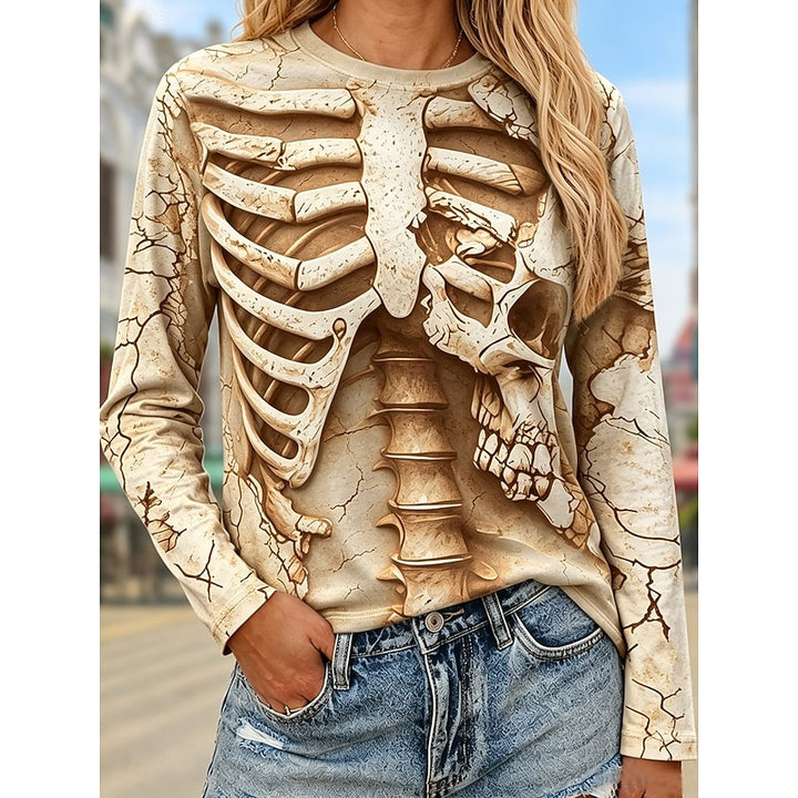 Bianca | Halloween Skeleton Long Sleeve Top