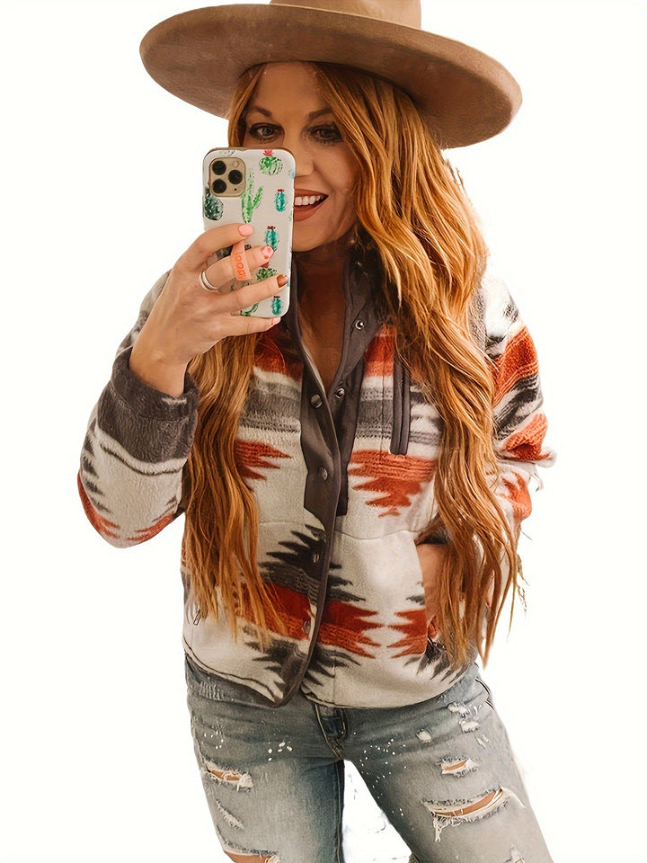 Sierra | Patterned Snap-Front Jacket