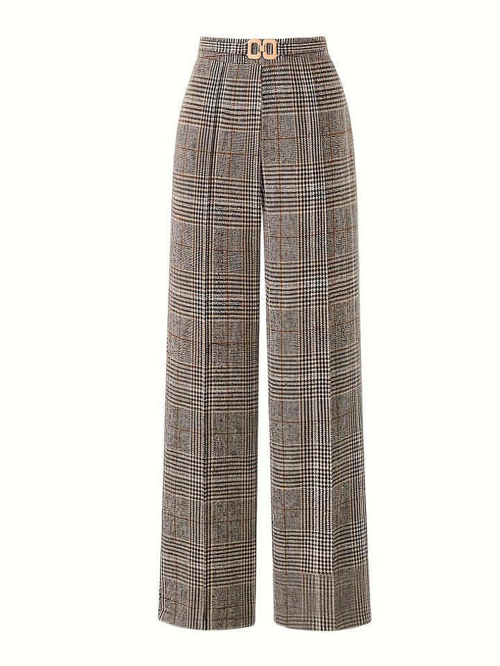 Matilda | Wide-Leg Plaid Trousers