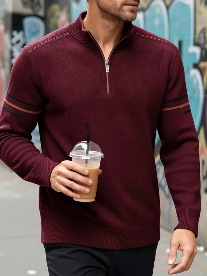 Nathan | Half-Zip Mock Neck Sweater