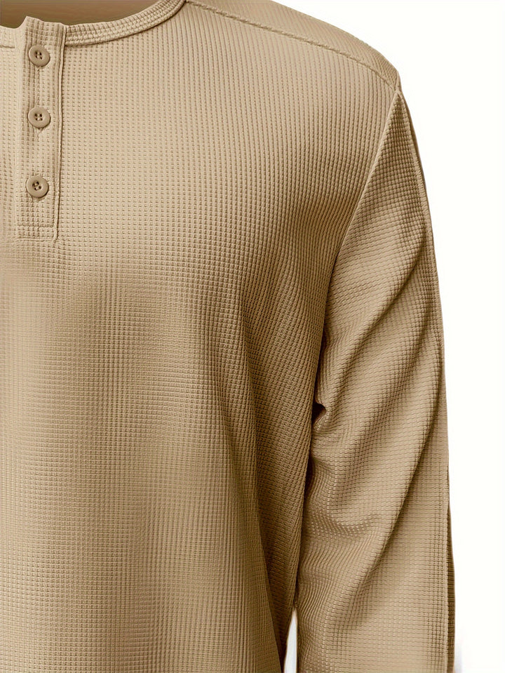 Carson | Textured Long-Sleeve Henley
