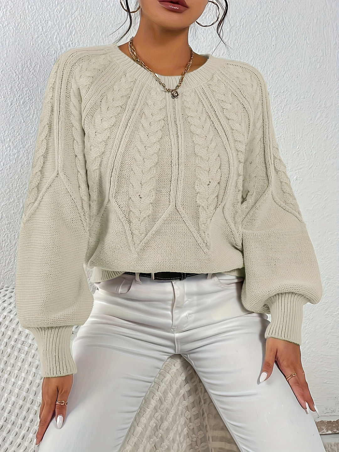 Eleanor | Relaxed Cable-Knit Sweater