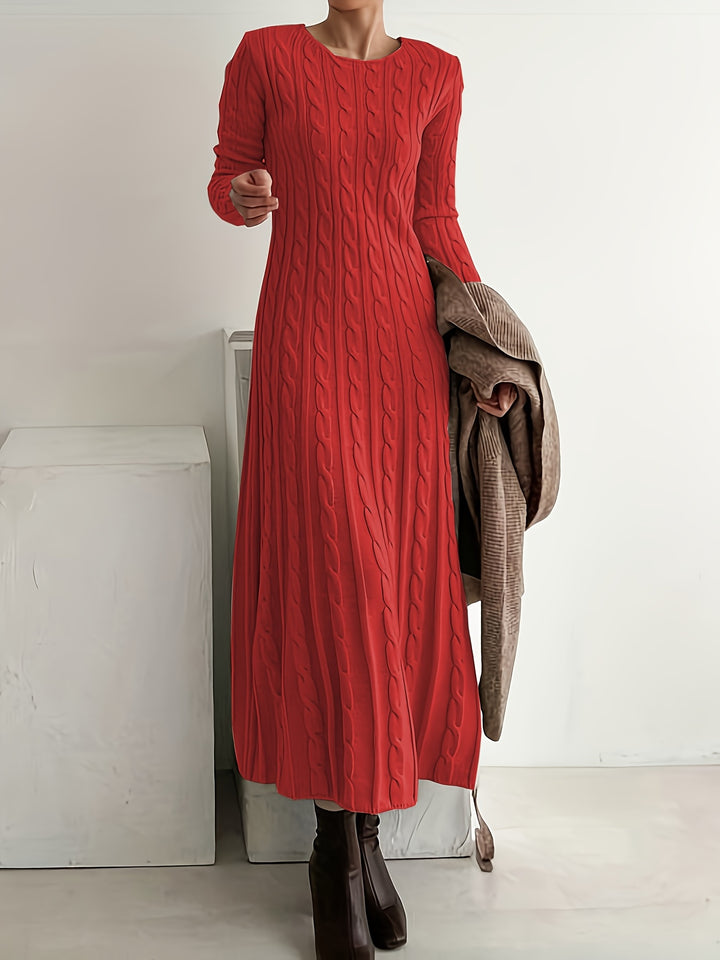 Lucinda | Cable-Knit Maxi Dress
