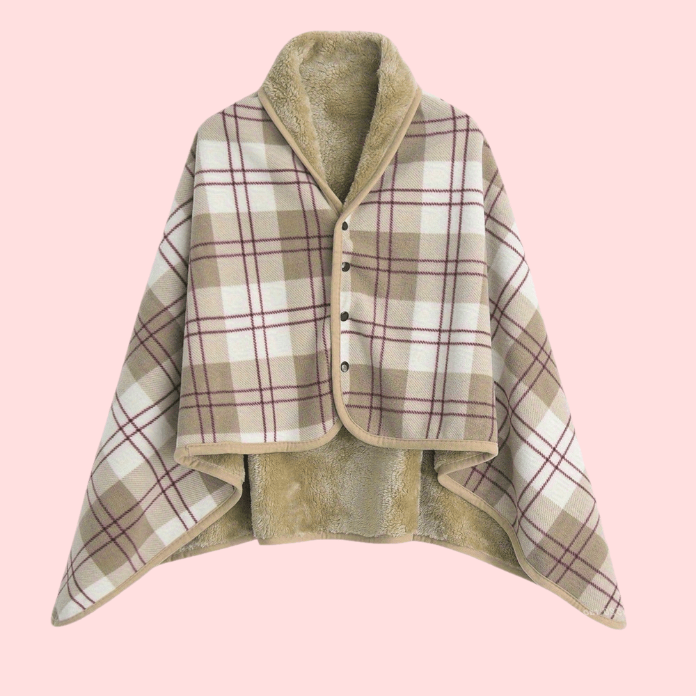 Linnea | Buttoned Wrap Shawl