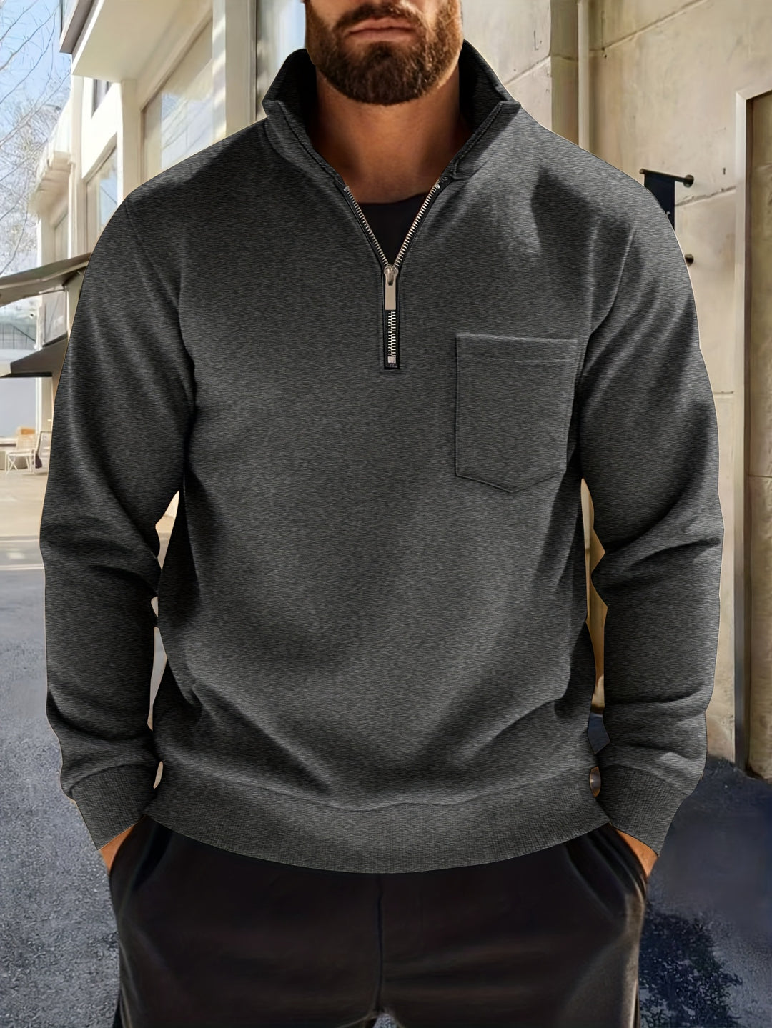 Calvin | Refined Half-Zip Pullover