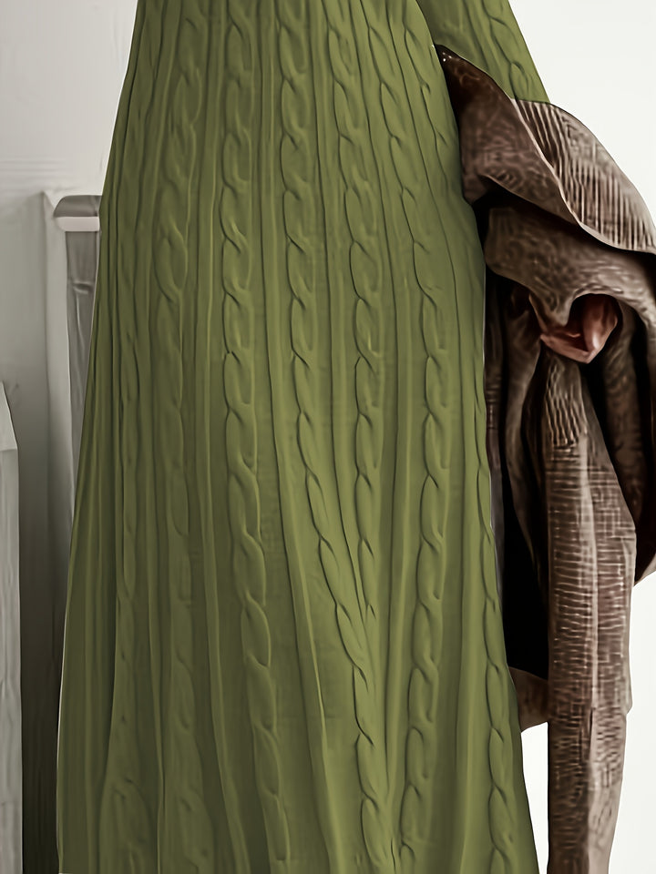 Lucinda | Cable-Knit Maxi Dress