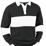 Grayson | Colour-Block Long Sleeve Polo Shirt