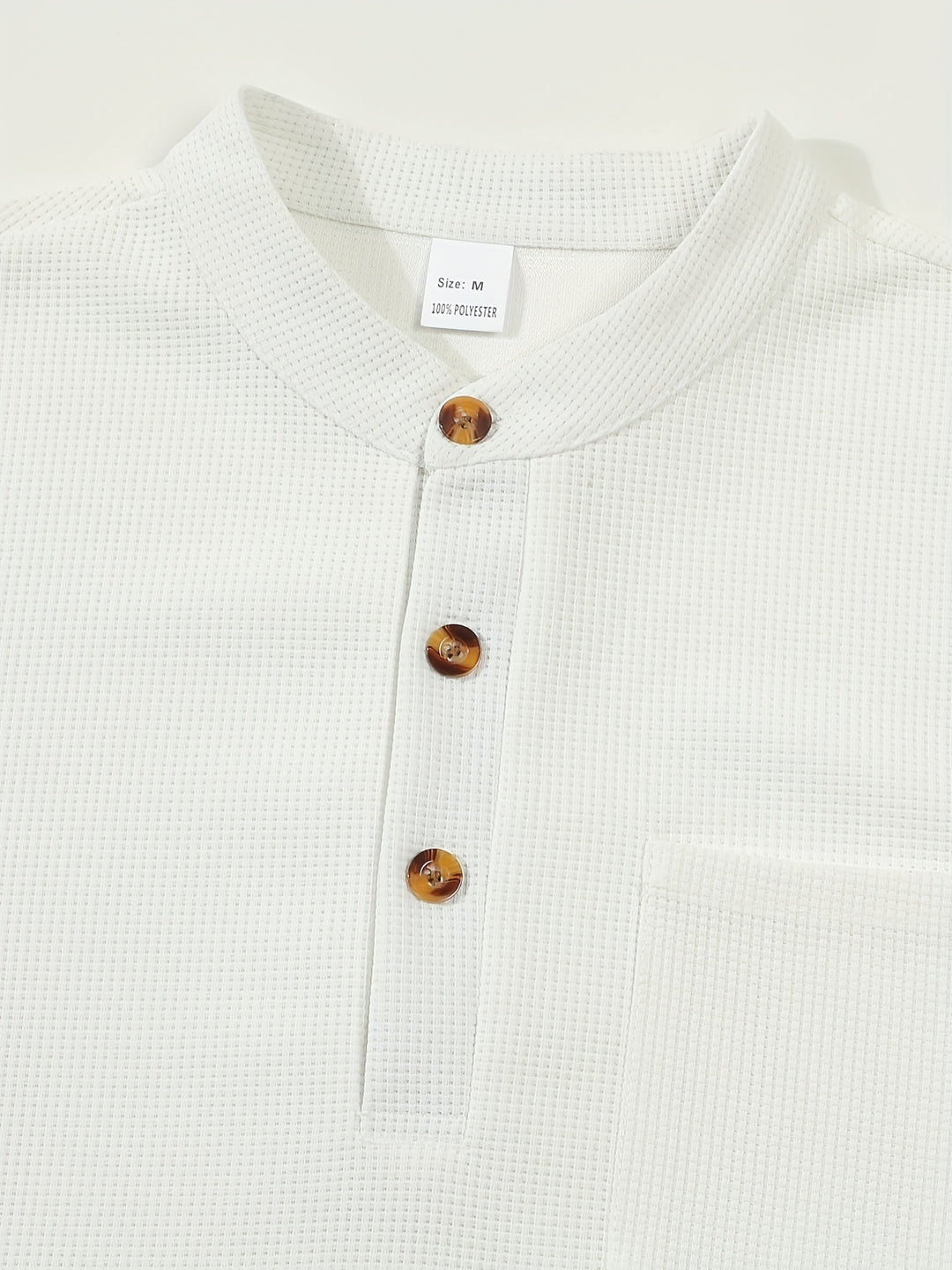 Jonathan | Textured Long Sleeve Henley Shirt