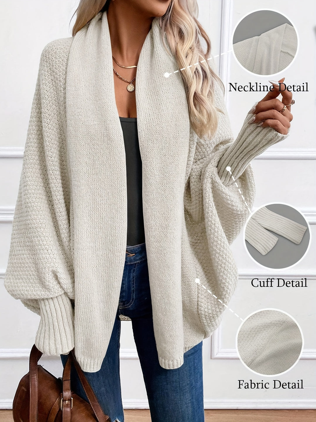 Clarissa | Draped Shawl-Collar Cardigan