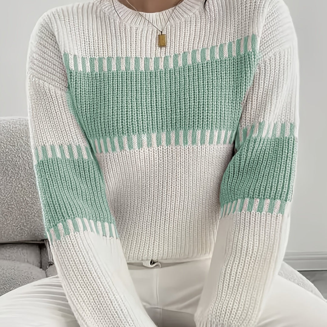 Adelaide | Colour-Block Striped Sweater