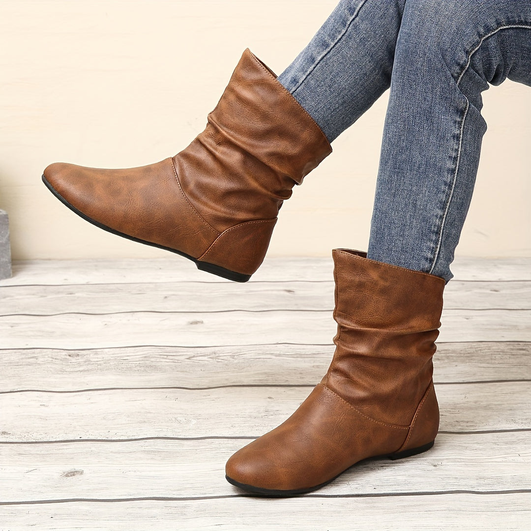 Astrid | Slouchy Slip-On Boots