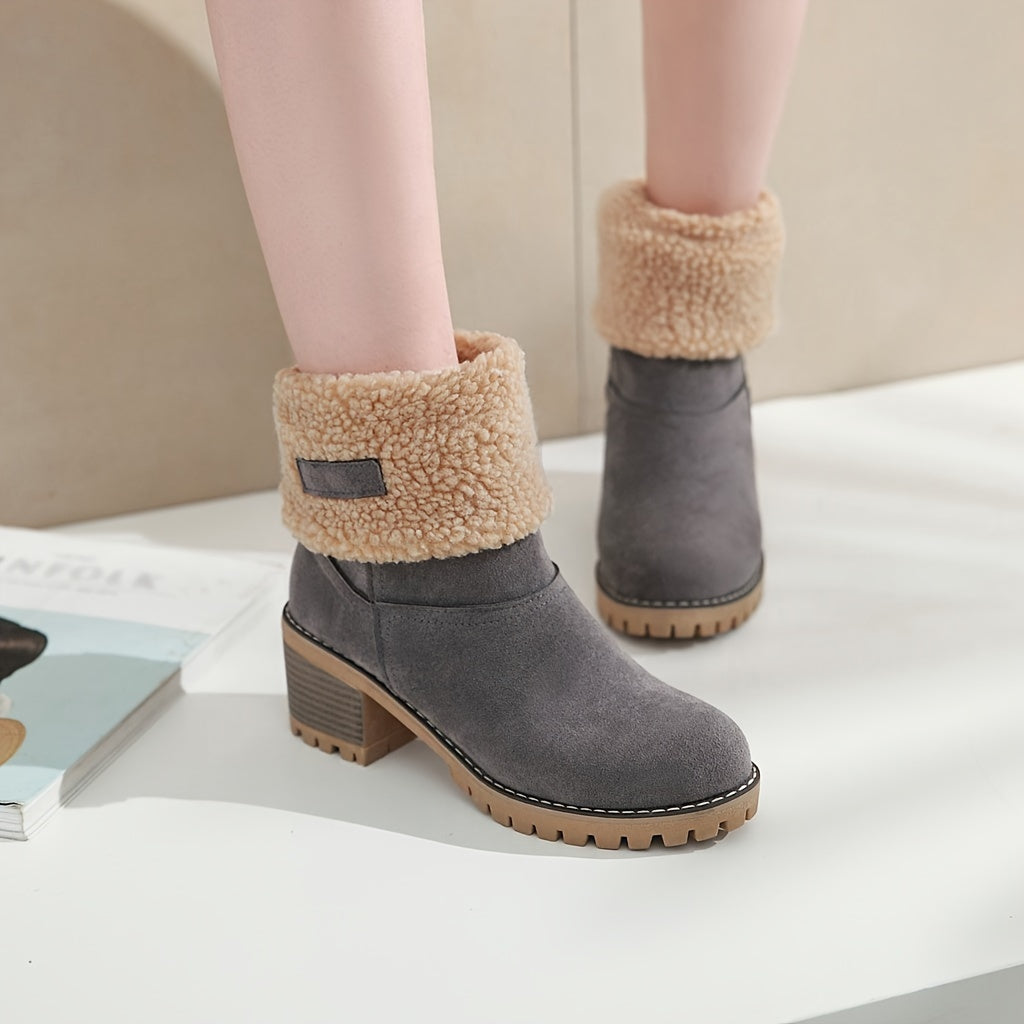 Eleanor | Cozy Cuffed Ankle Boots