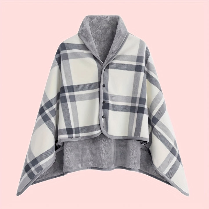 Linnea | Buttoned Wrap Shawl