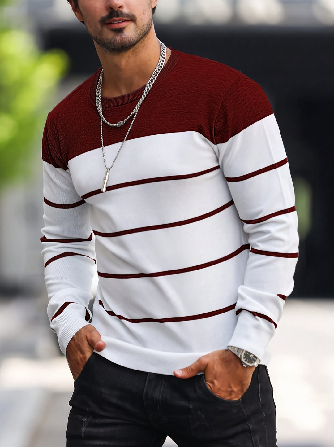 Henry | Striped Crew Neck Sweater