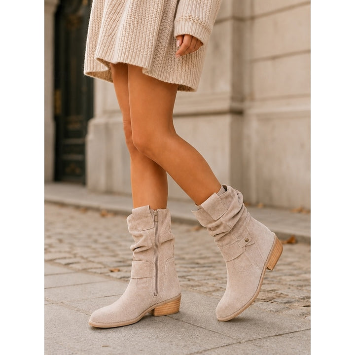 Tessa | Slouchy Buckle Ankle Boots