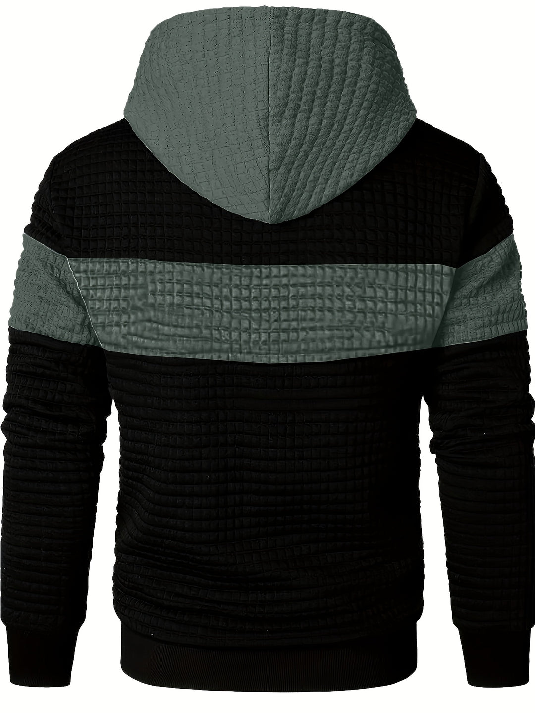 Hayes | Textured Colour-Block Hoodie