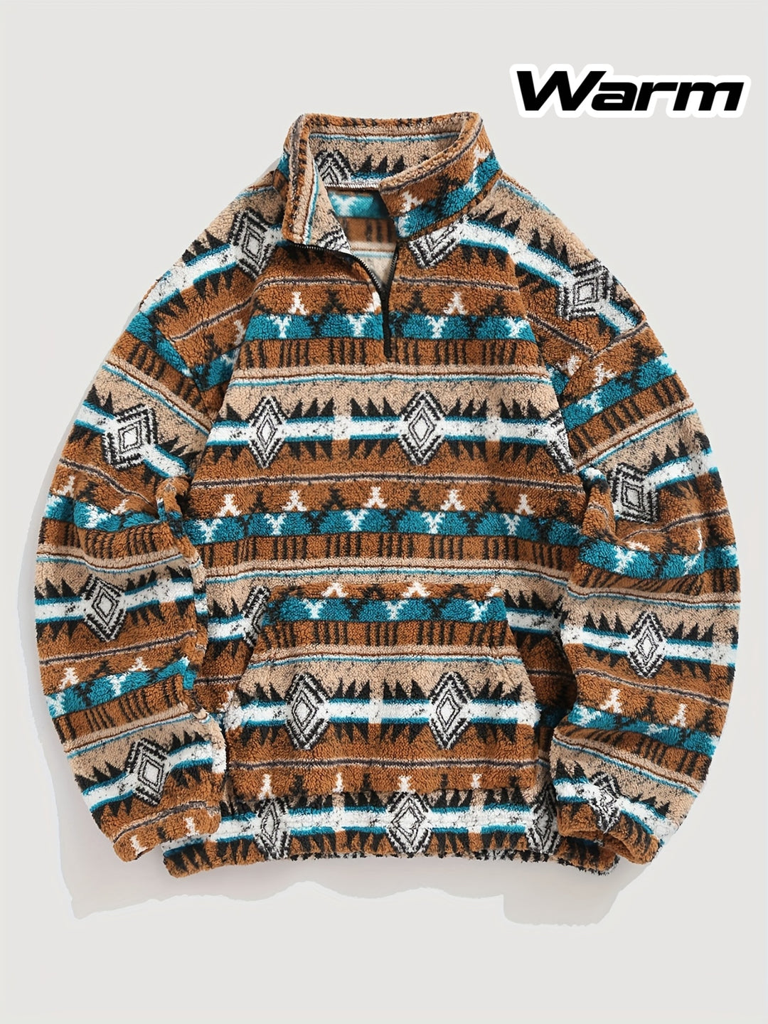 Rowan | Patterned Quarter-Zip Pullover