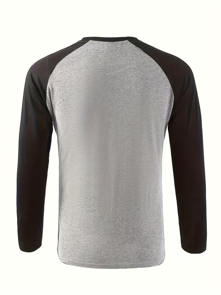 Trevor | Two-Tone Raglan Long-Sleeve Top
