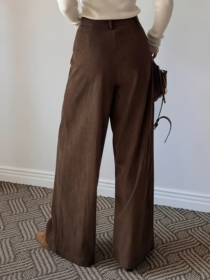 Celine | Pleated Wide-Leg Trousers