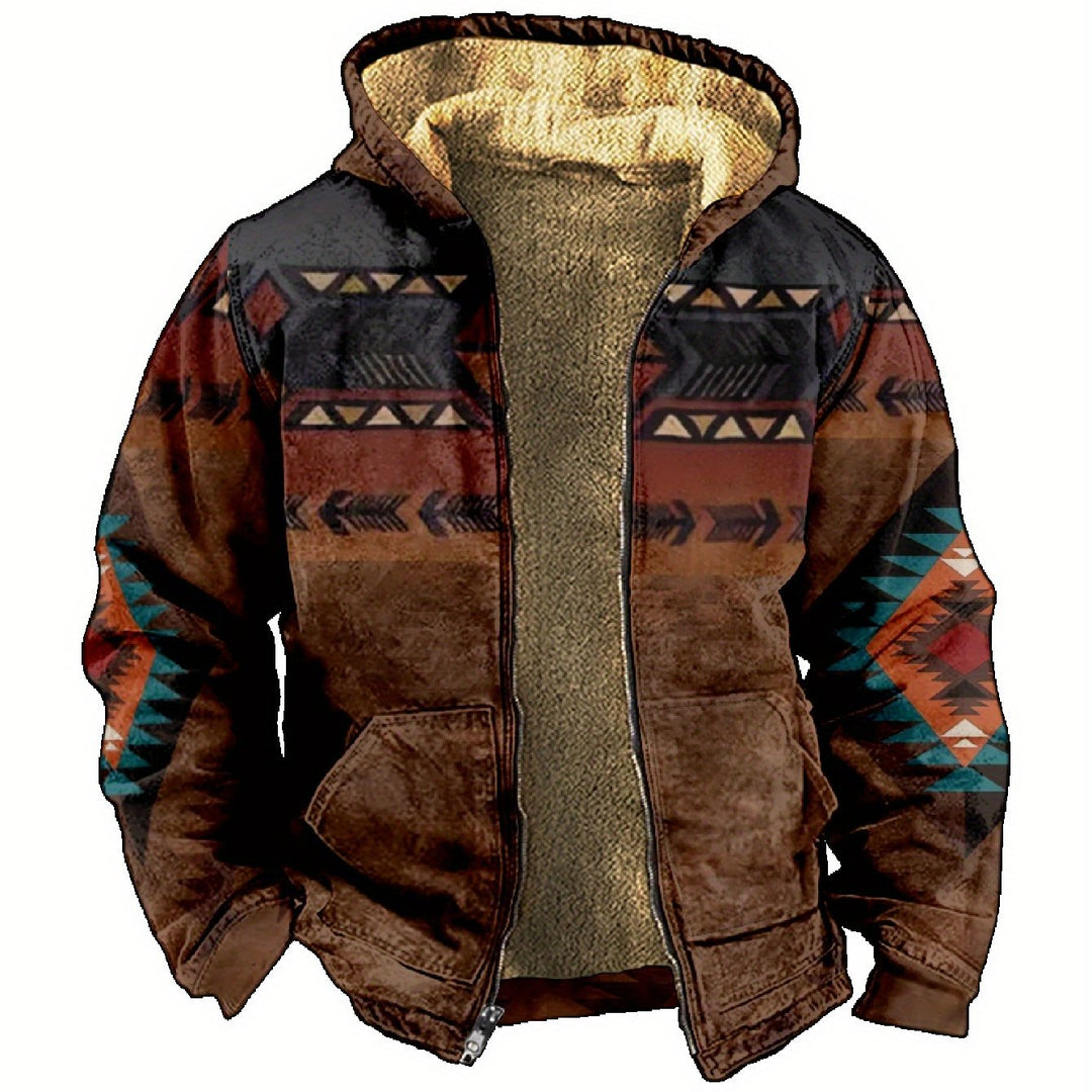Braxton | Southwestern Hooded Zip Jacket