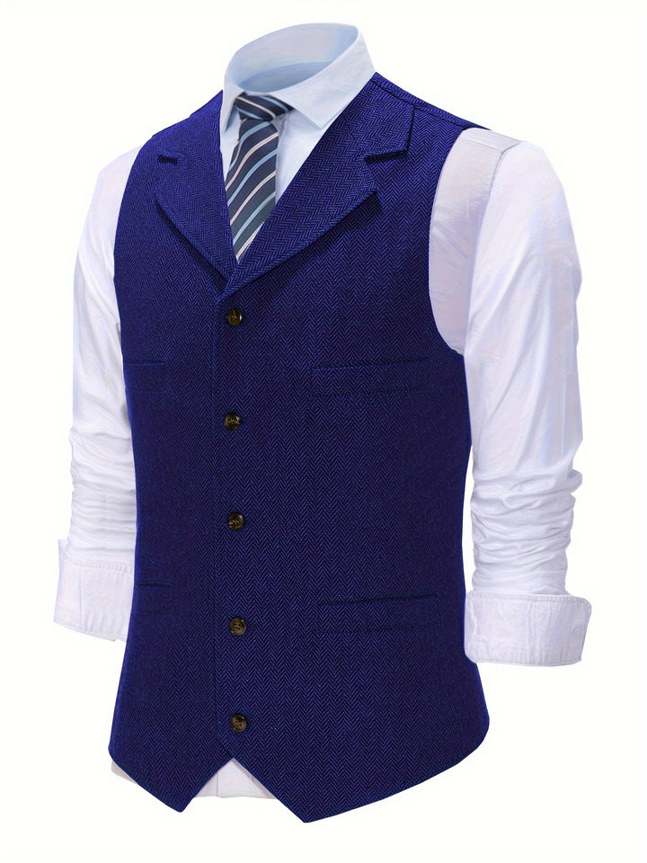 Byron | Refined Herringbone Waistcoat
