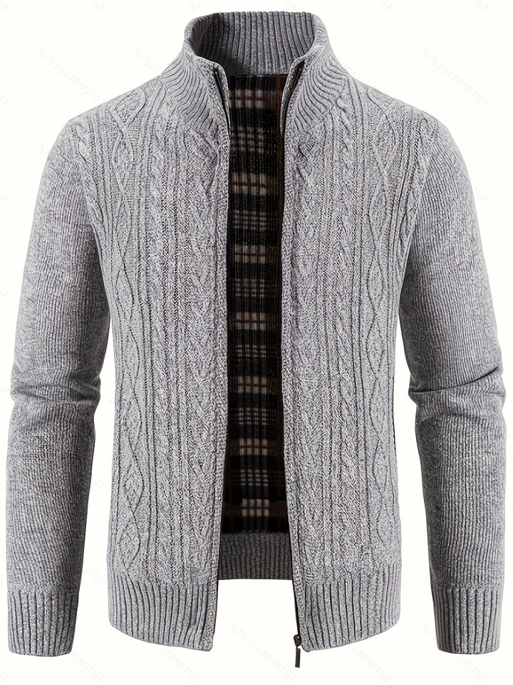 Walter | Textured Full-Zip Cardigan