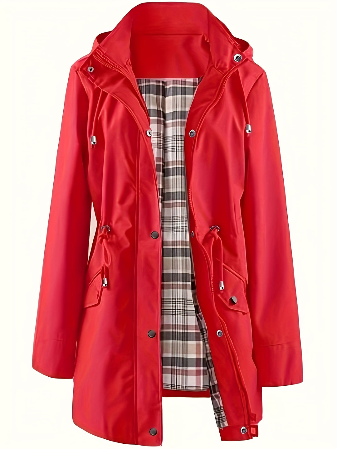 Joyce | Hooded Drawstring Rain Jacket