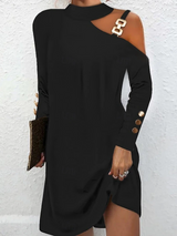 Rowena | Elegant Cold-Shoulder Dress
