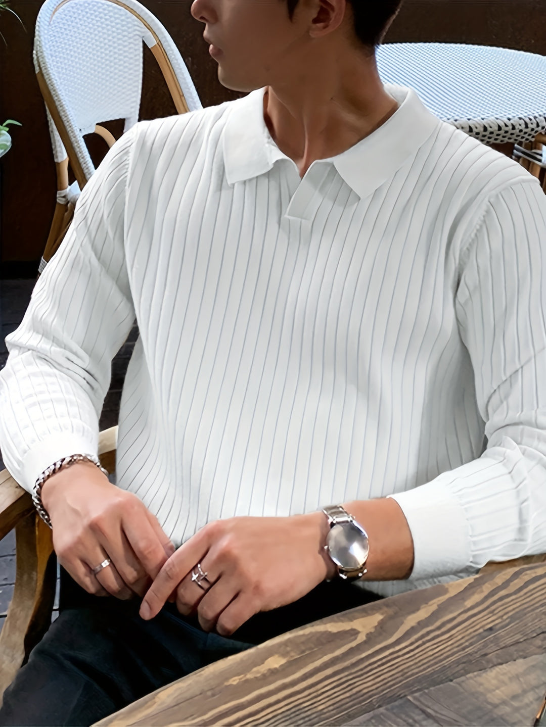 Chase | Refined Collared V-Neck Sweater